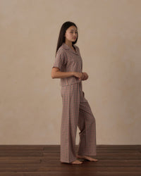 Holiday Gingham Tween Woven Pajama Set