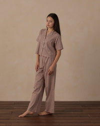 Holiday Gingham Tween Woven Pajama Set