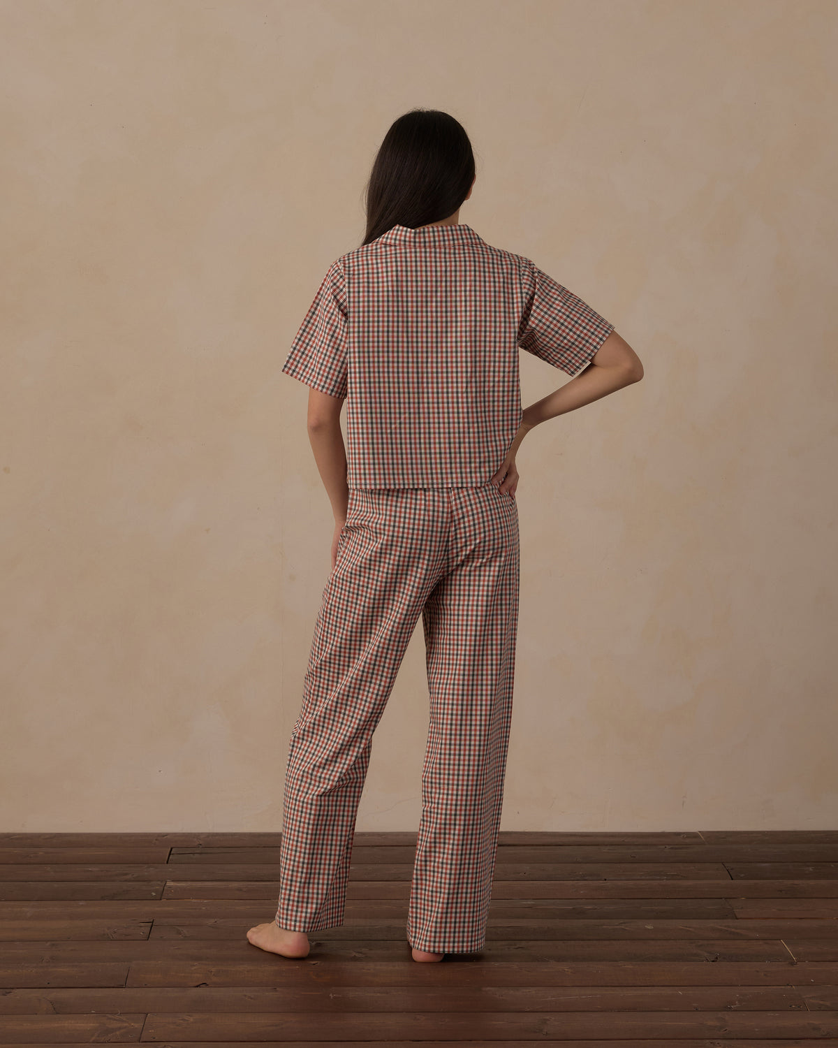 Holiday Gingham Tween Woven Pajama Set