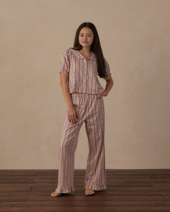 Candy Cane Tween Ruffle Pajamas