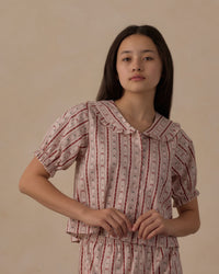 Candy Cane Tween Ruffle Pajamas