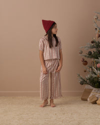 Candy Cane Ruffle Pajamas