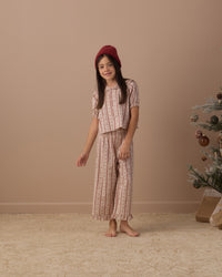 Candy Cane Ruffle Pajamas