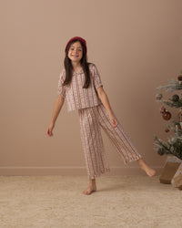 Candy Cane Ruffle Pajamas