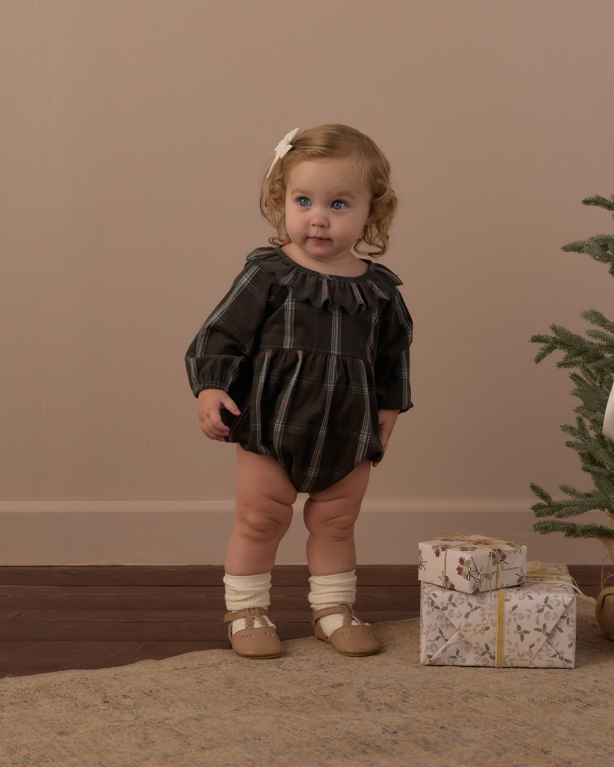 Holiday Plaid Freya Romper
