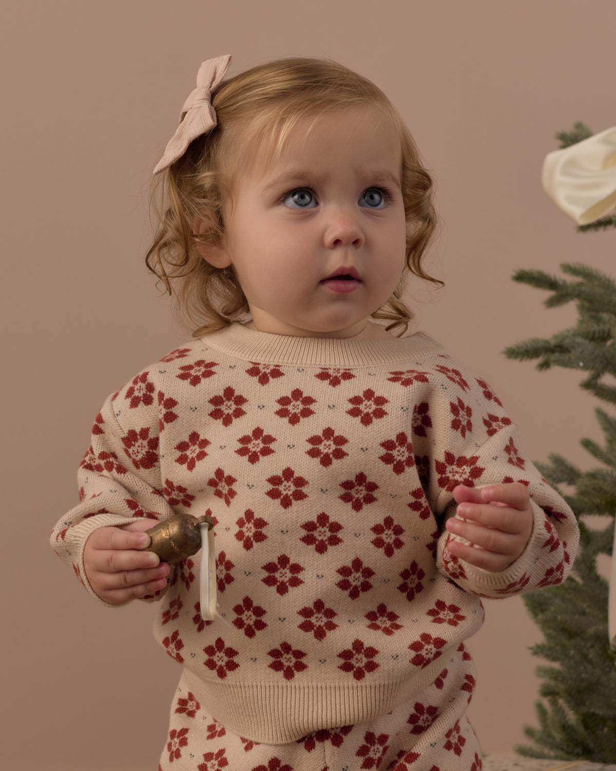 Poinsettia Jacquard Knit Set