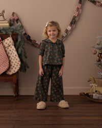 Evergreen Bouquet Ruffle Pajamas