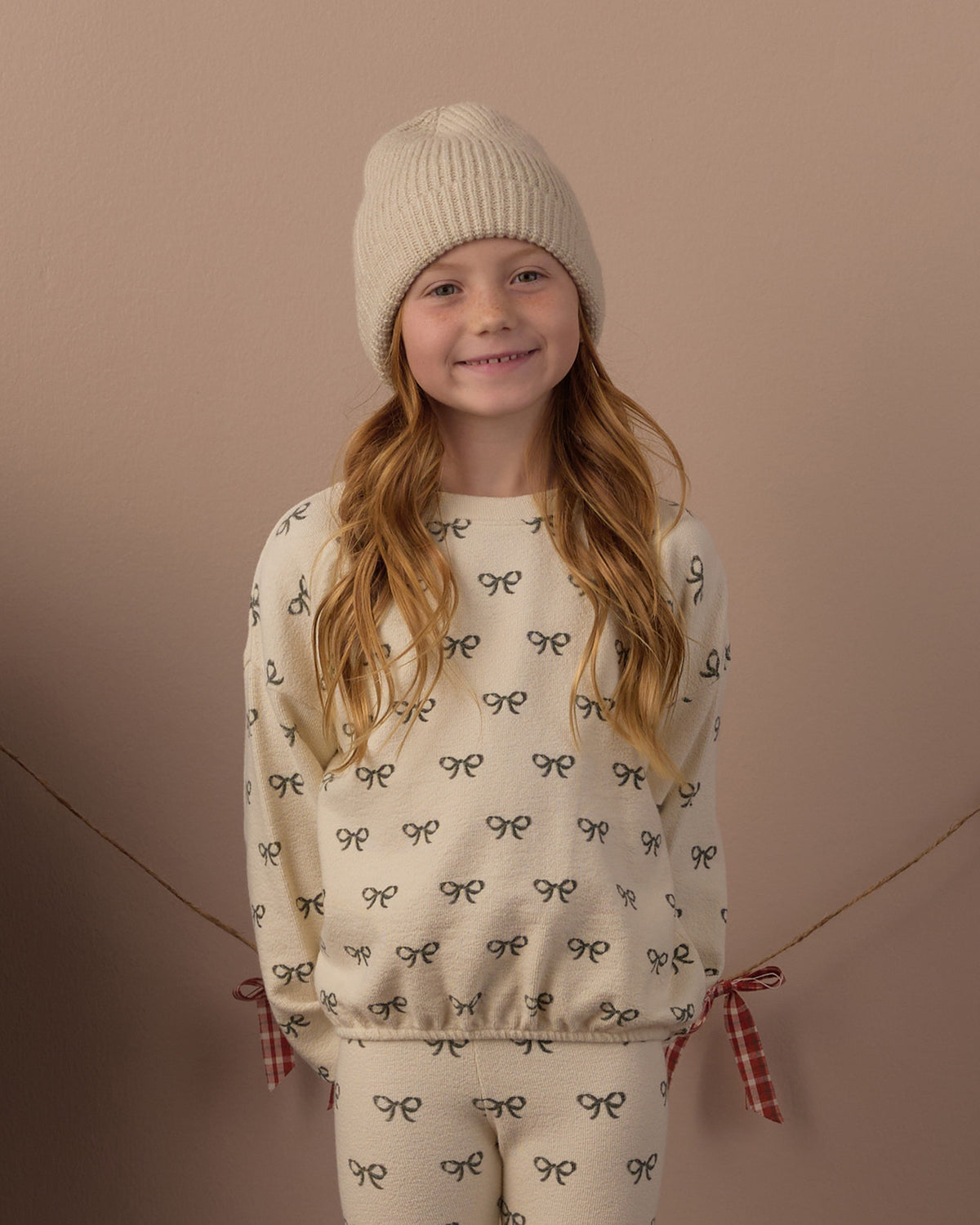 Evergreen Bows Spongey Knit Set