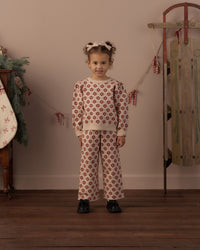 Poinsettia Jacquard Knit Set