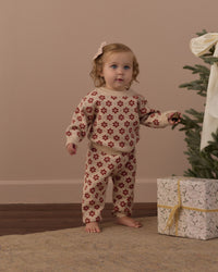 Poinsettia Jacquard Knit Set