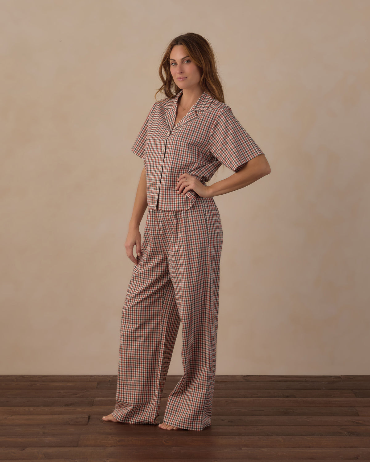 Holiday Gingham Women's Woven Pajama Set