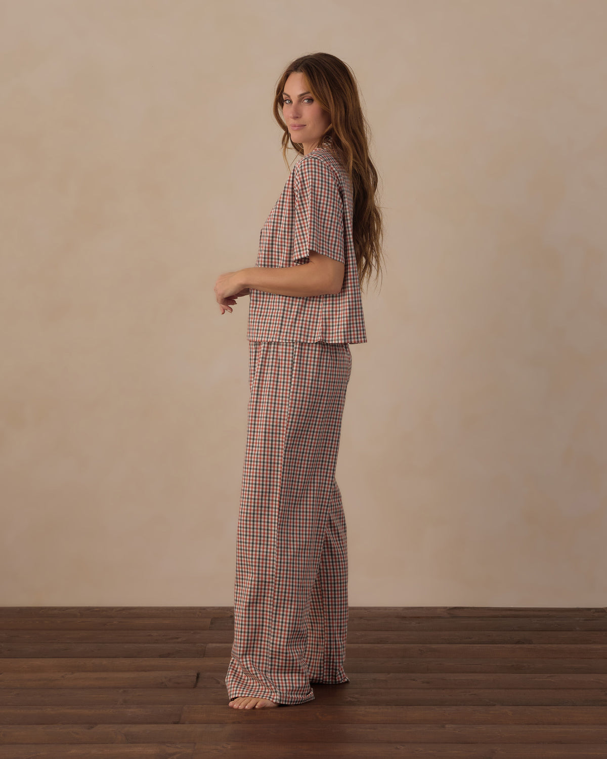 Holiday Gingham Women's Woven Pajama Set