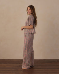 Holiday Gingham Women's Woven Pajama Set
