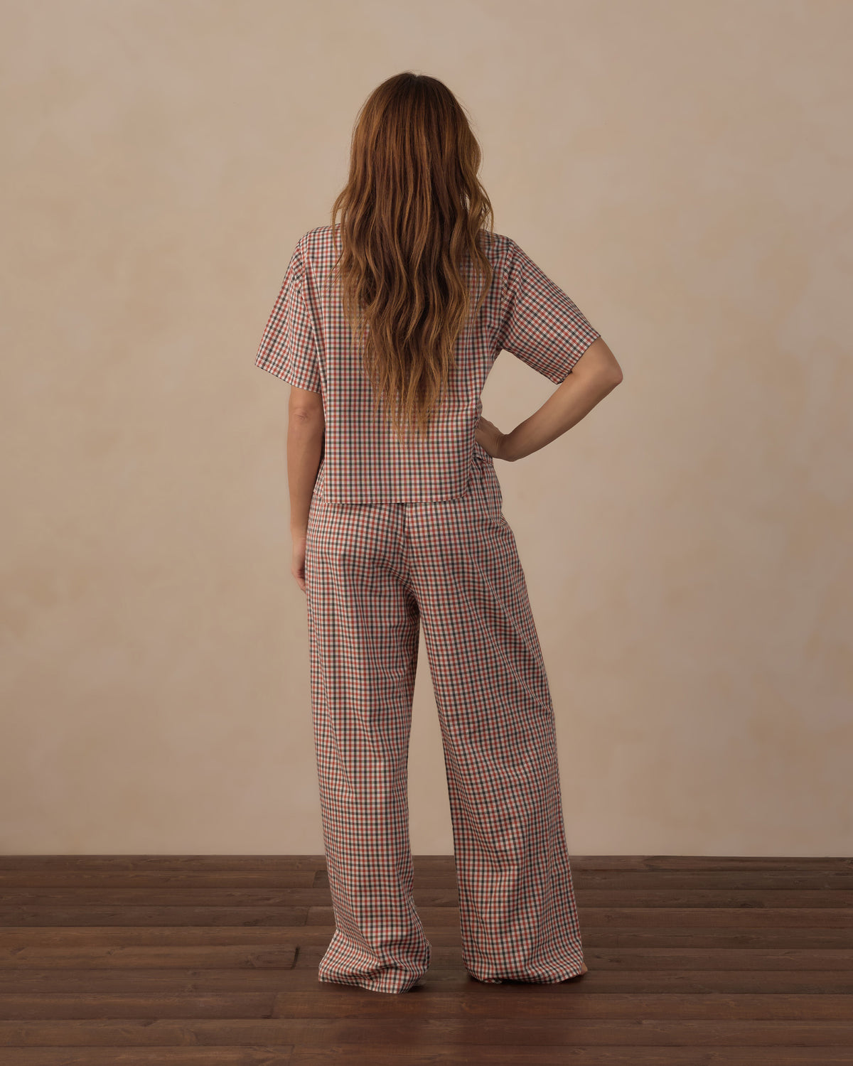 Holiday Gingham Women's Woven Pajama Set