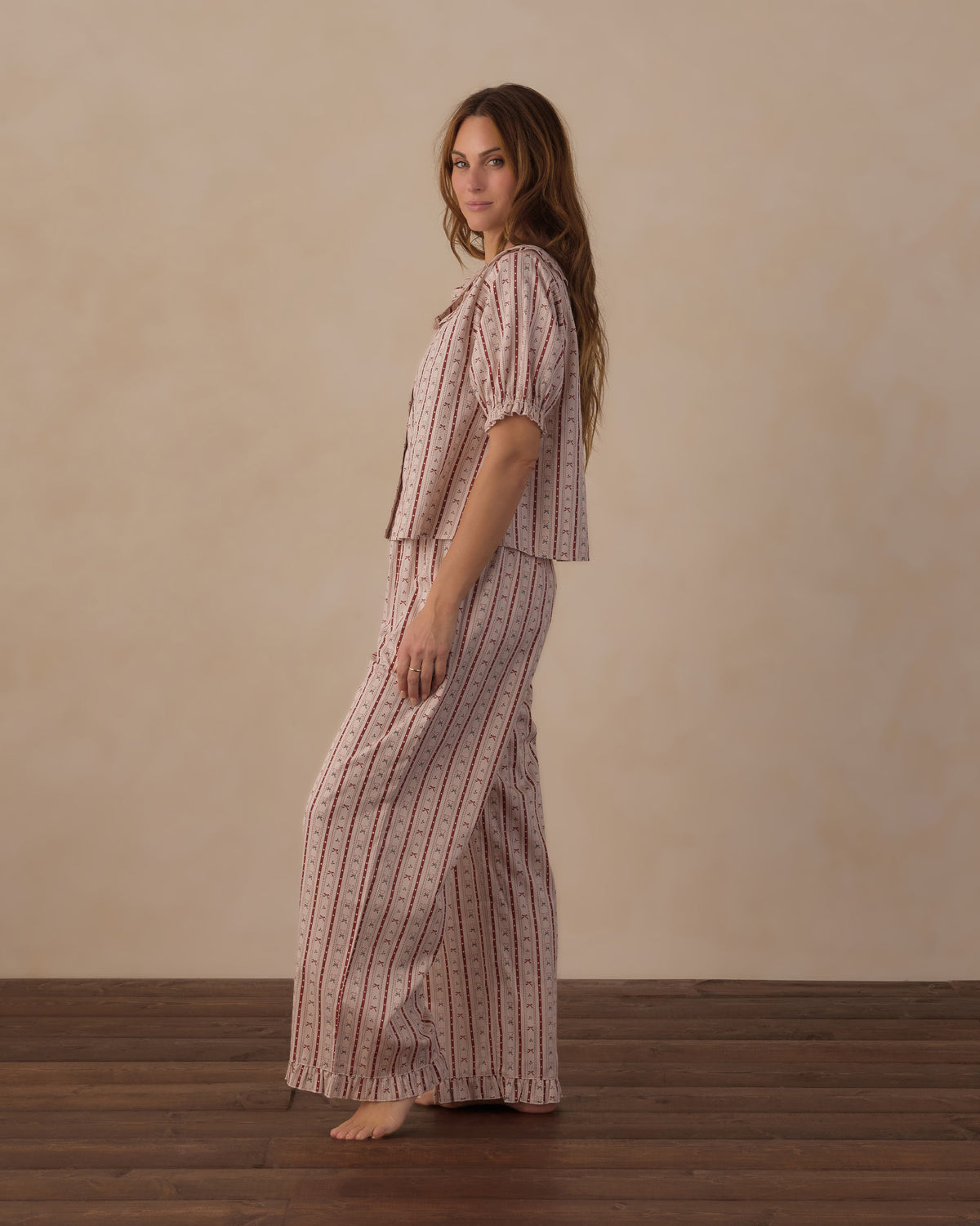 Candy Cane Women's Ruffle Pajamas