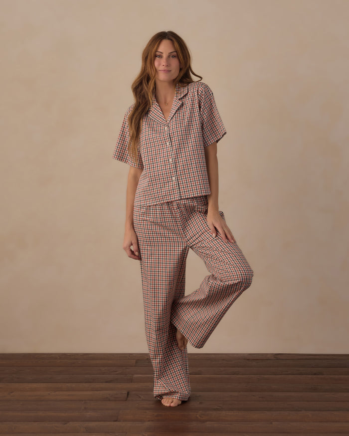 Holiday Gingham Women's Woven Pajama Set