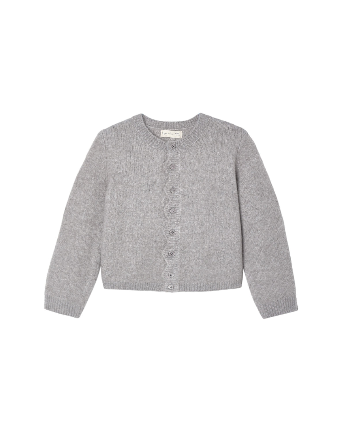 Dusty Blue Scallop Cardigan