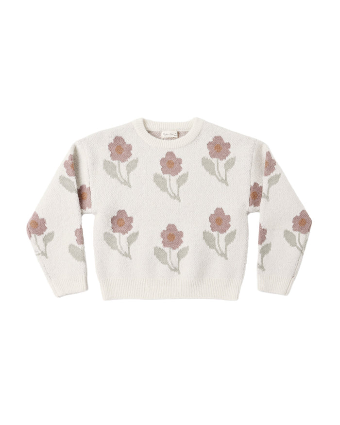 Ivory Flower Aspen Sweater