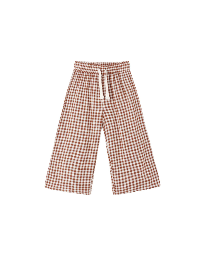 Brick Check Wide Leg Pant