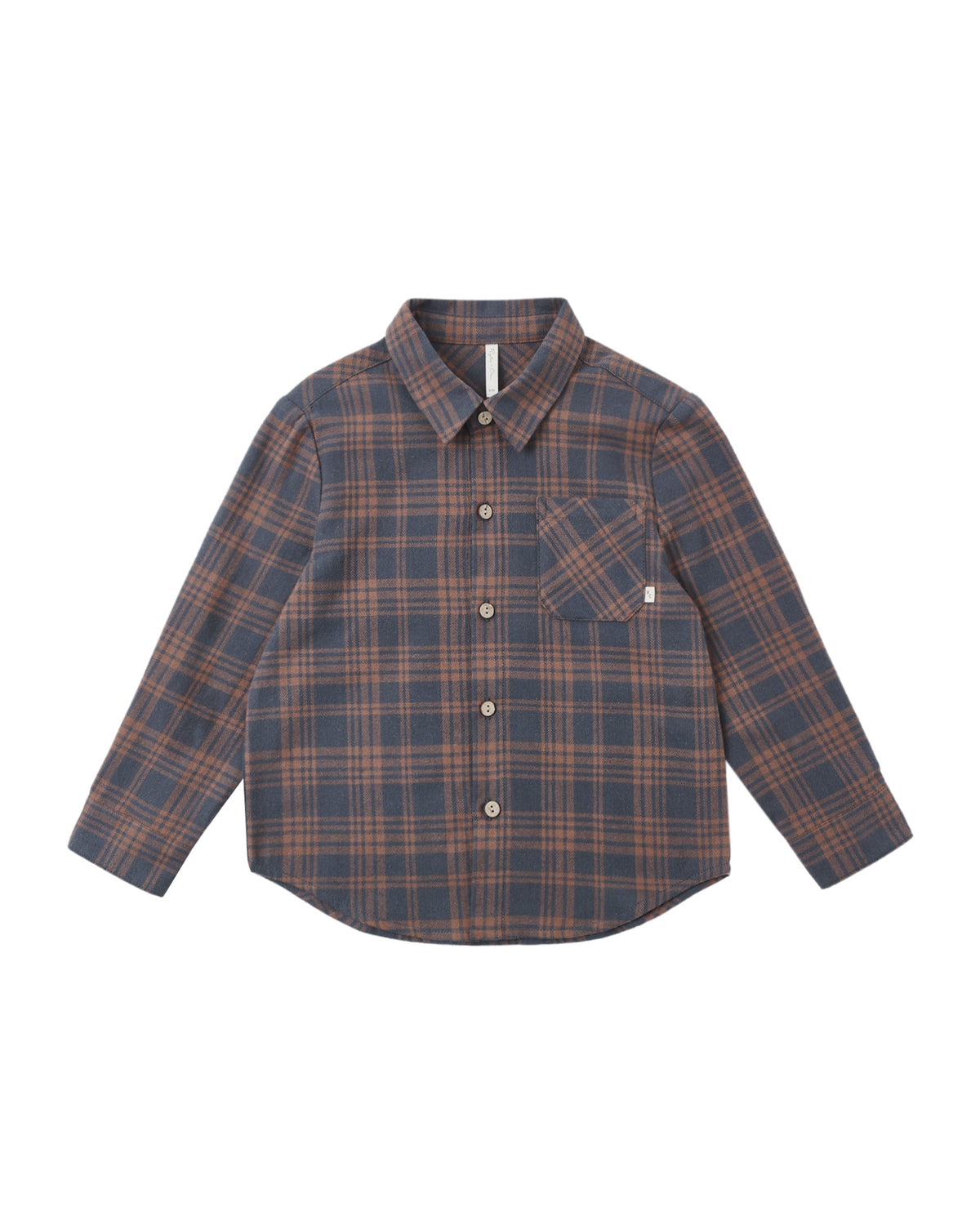 Midnight Plaid Collared Long Sleeve Shirt