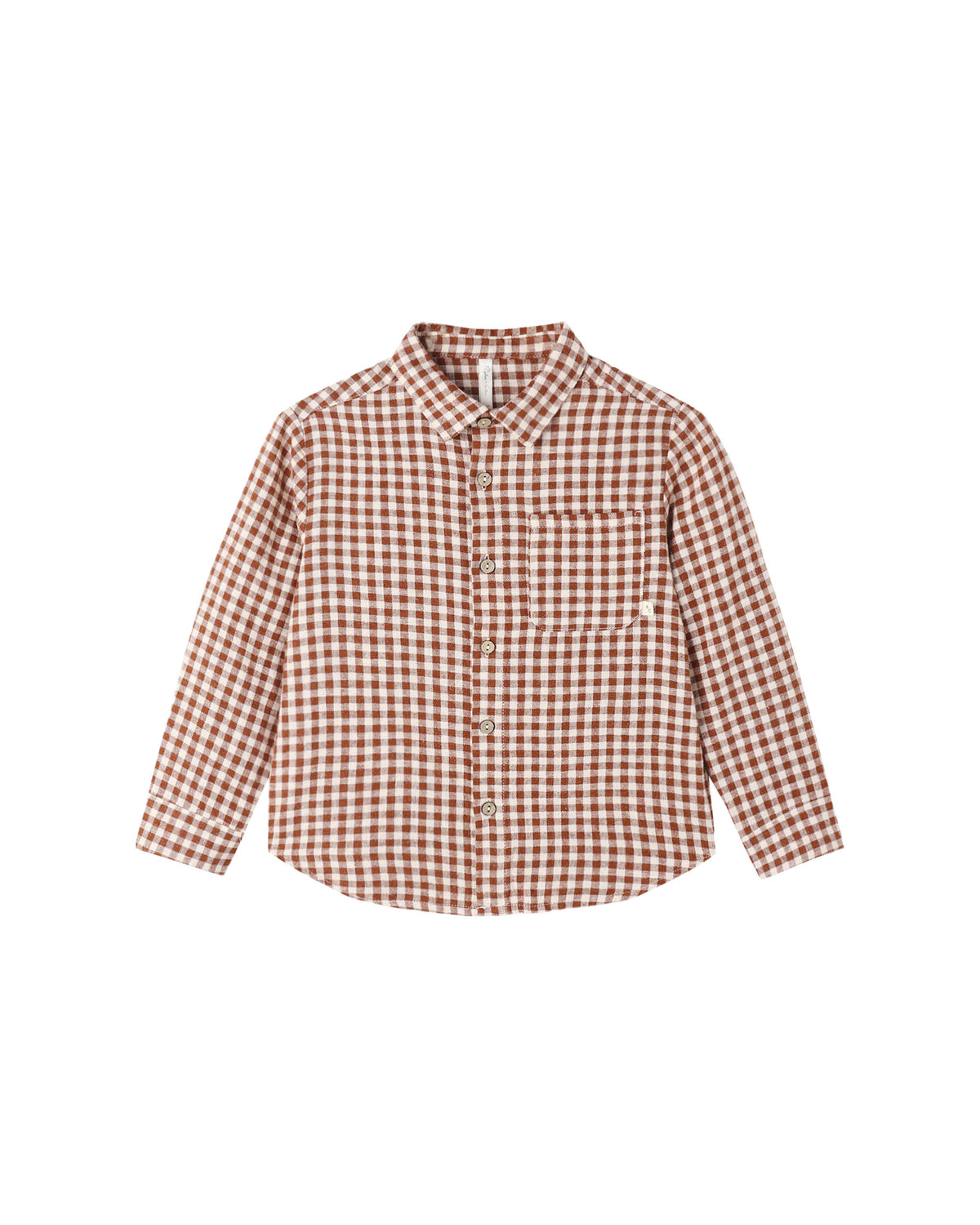 Brick Check Collared Long Sleeve Shirt