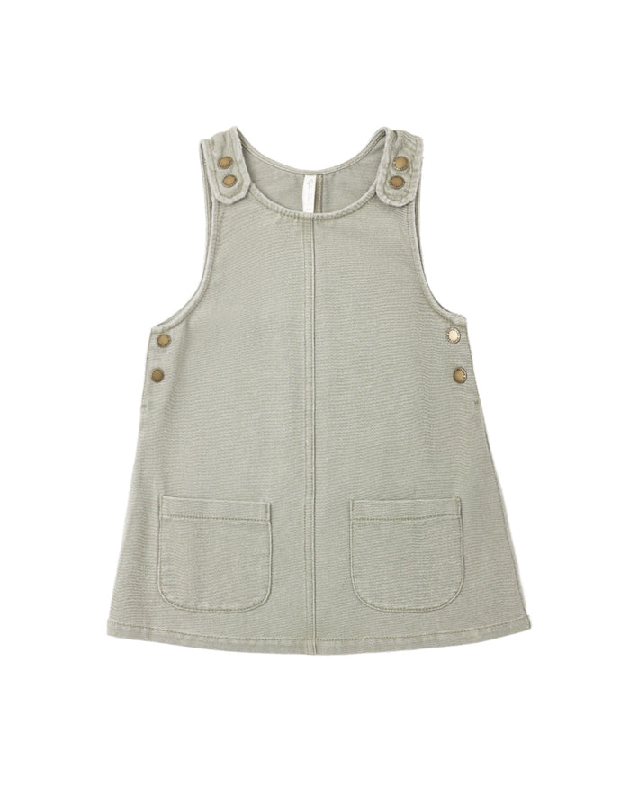 Dark Sage Odette Overall Dress