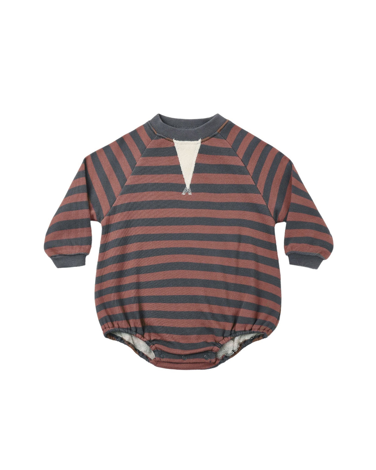 Mulberry Stripe Crew Neck Romper