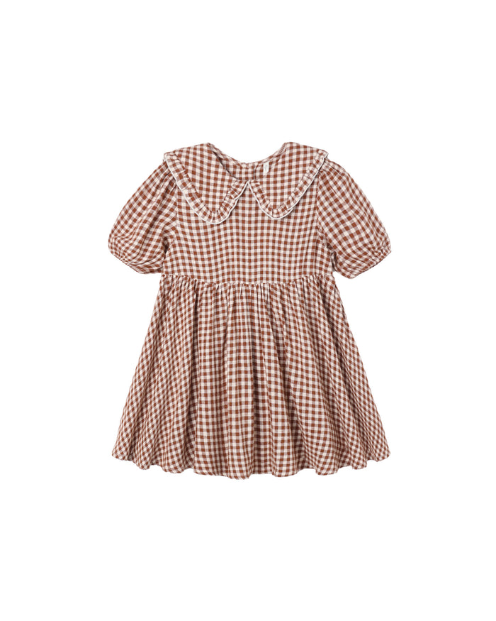 Brick Check Camille Dress