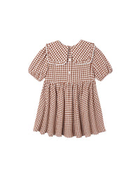 Brick Check Camille Dress