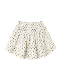 Vintage Fleur Smocked V Mini Skirt