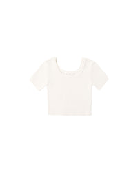 Ivory Scallop Tee