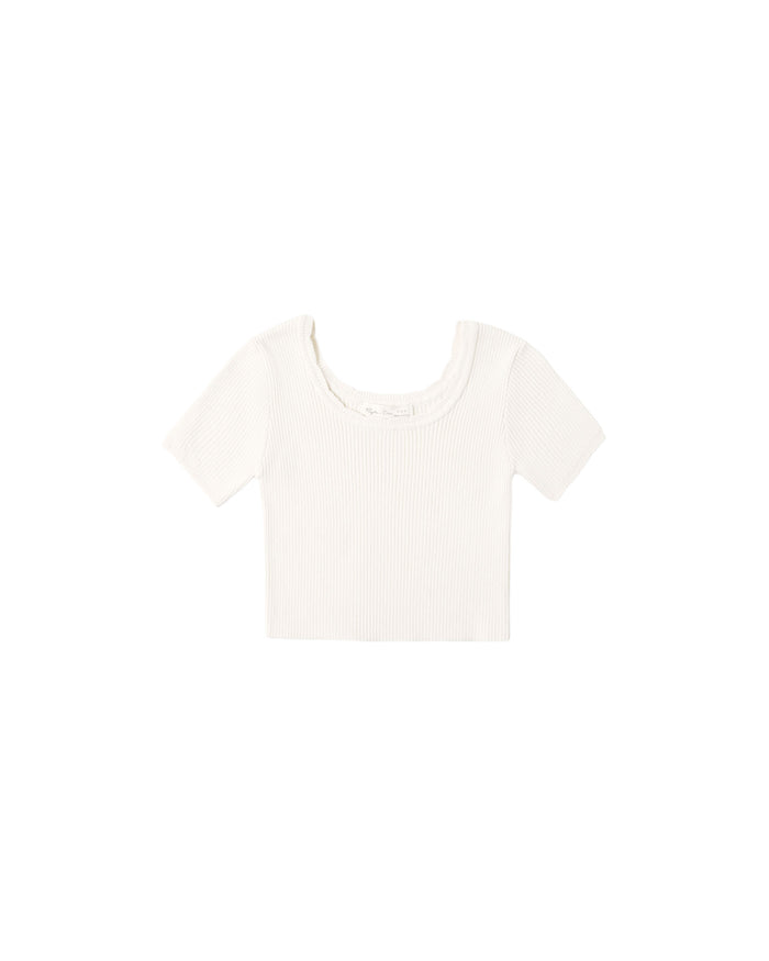 Ivory Scallop Tee