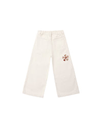 Daisy Patches Straight Leg Pant