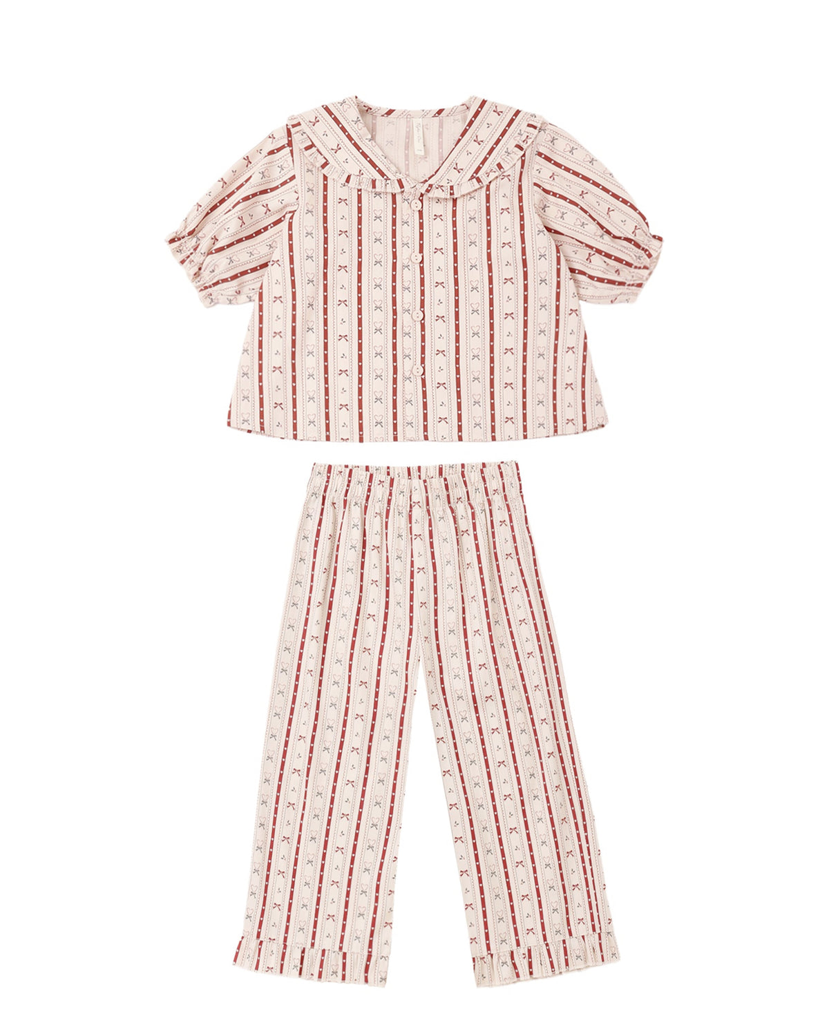 Candy Cane Ruffle Pajamas