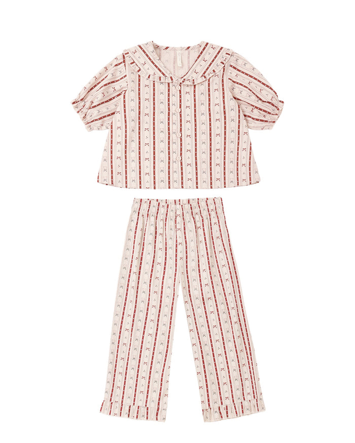 Candy Cane Ruffle Pajamas
