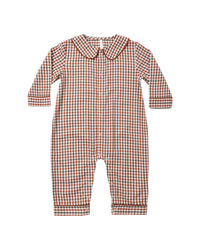 Holiday Gingham Baby Pajama Romper