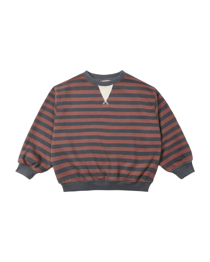 Mulberry Stripe Oversized Crew