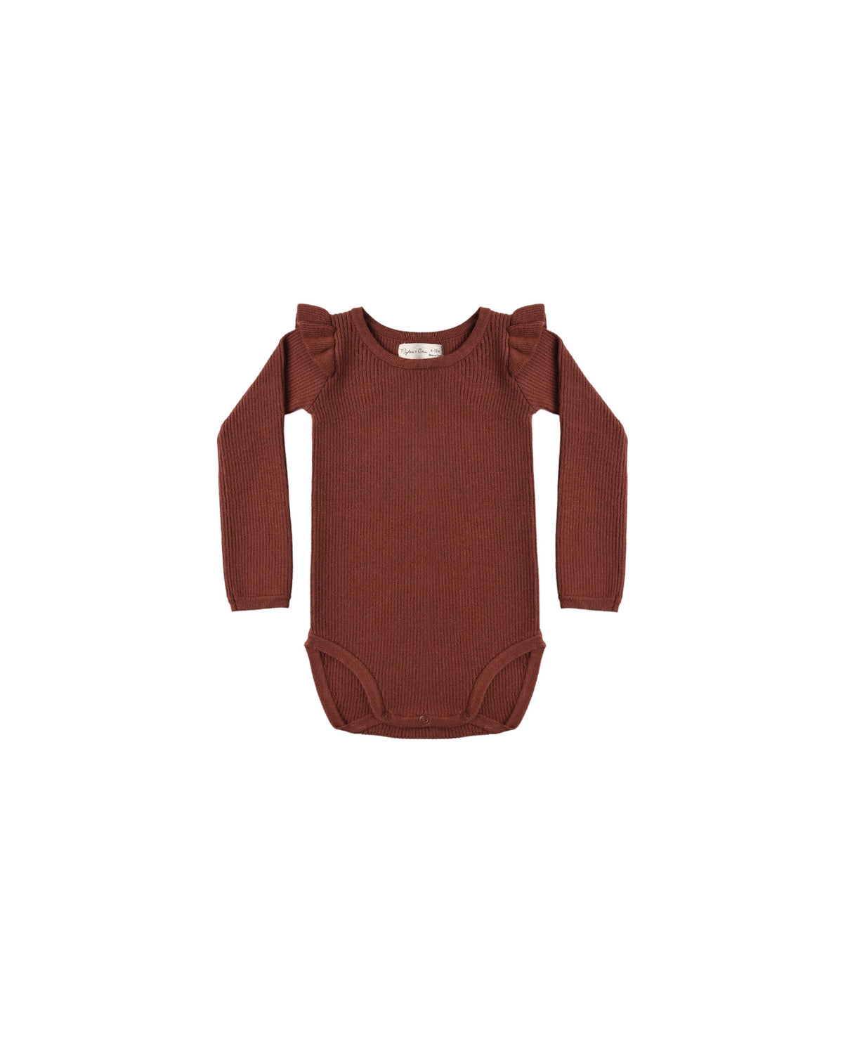 Brick Shoulder Ruffle Bodysuit