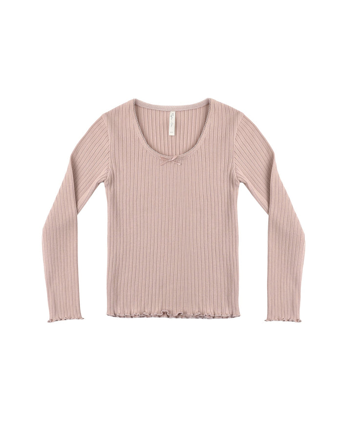 Rosewood Ribbed Long Sleeve