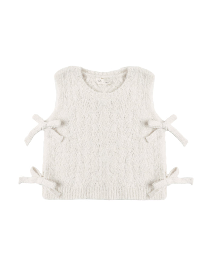 Ivory Bow Sweater Vest
