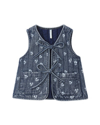 Heart Ditsy Denim Vest