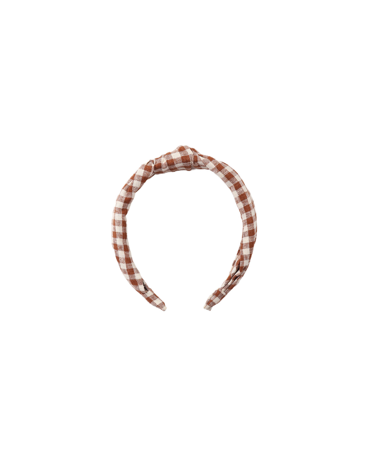 Brick Check Knotted Headband
