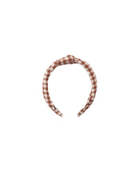 Brick Check Knotted Headband