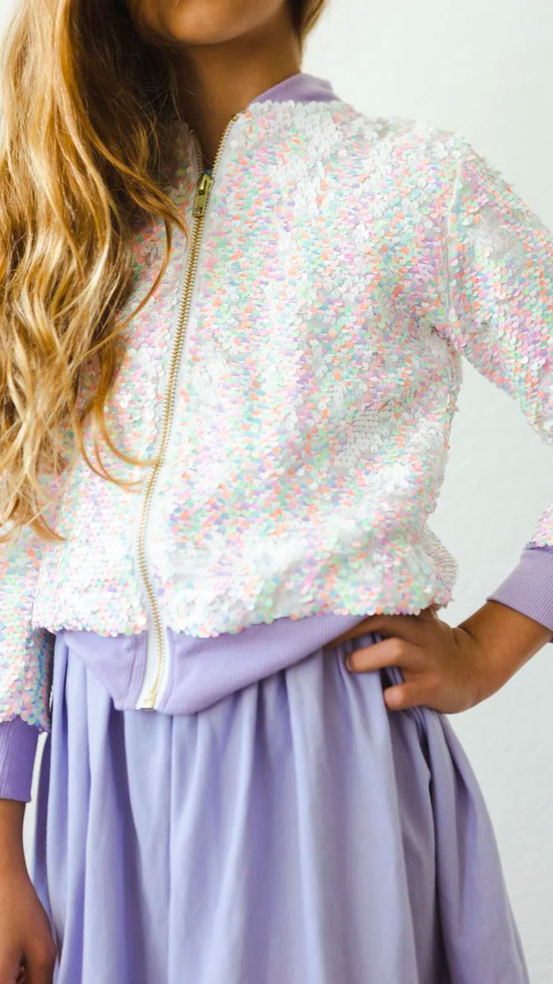 Pastel Rainbow Sequin Jacket