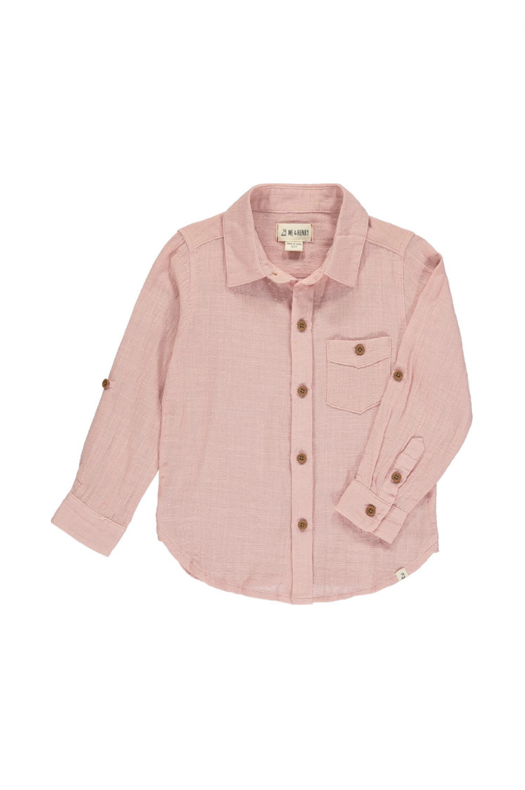 Faded Rose Button-up Pocket Shirt