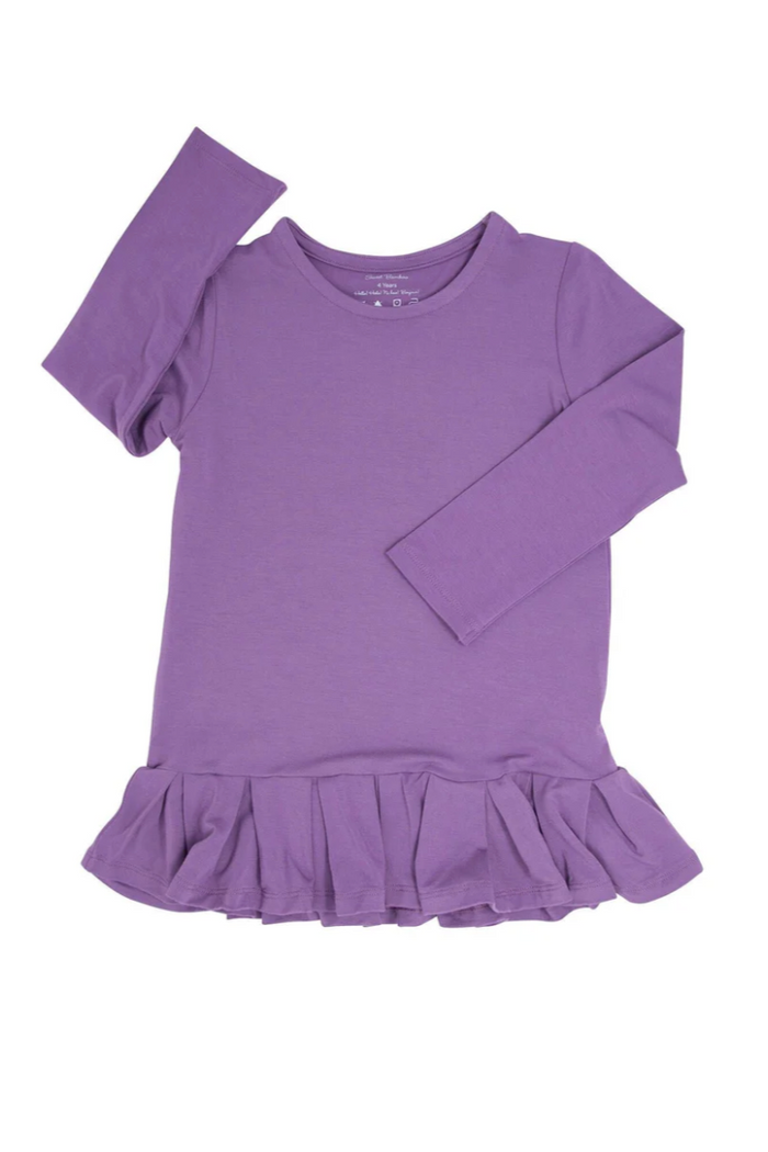 Purple Ruffle Bottom Tee