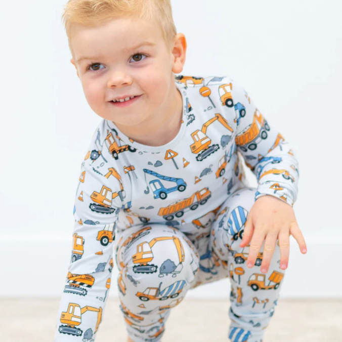 Construction Site Bamboo Pajama Set