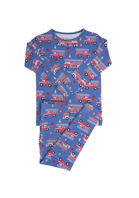 Cameron Firetruck Bamboo Pajama Set