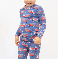 Cameron Firetruck Bamboo Pajama Set