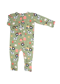 Green Farm Bamboo Pajama Sleeper